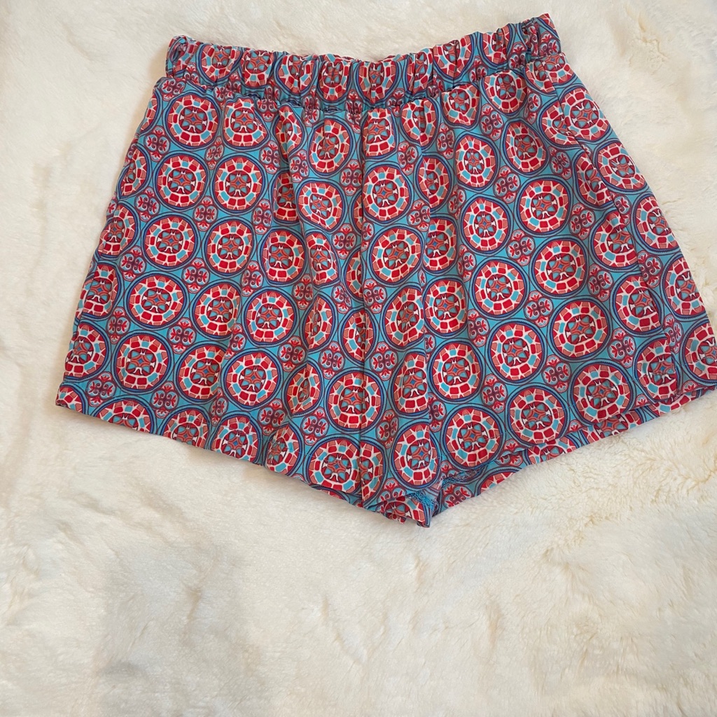Patterned Silk Shorts